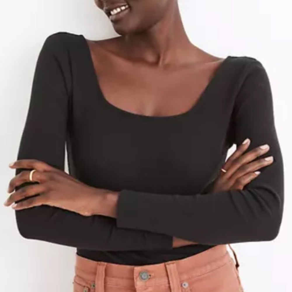 Madewell NWT Ribbed Square Next Thong Bodysuit